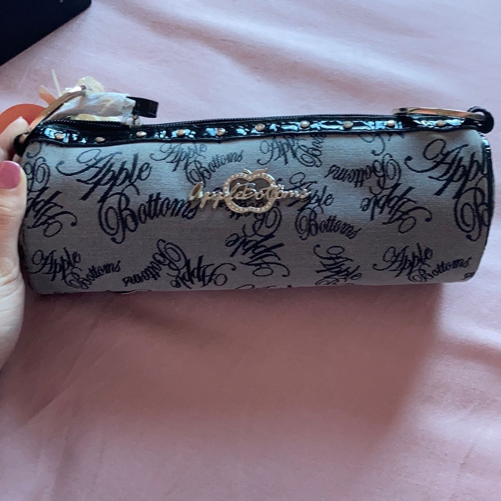 Grey and Black Apple Bottoms Purse